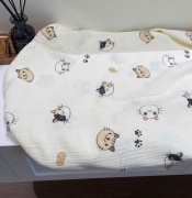 Khăn mặt muslin, khăn tắm muslin họa tiết xinh xắn cho bé giá rẻ